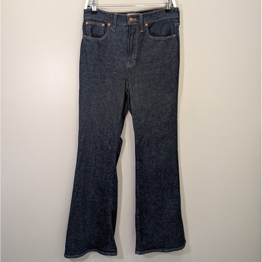 Madewell Perfect Vintage Flare Jeans Dark Wash Denim High Rise - Size 28